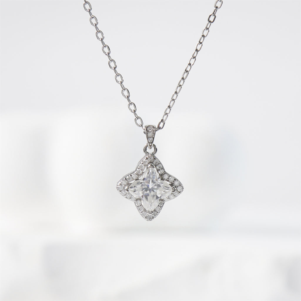 [MN0002] Lily-inlaid necklace