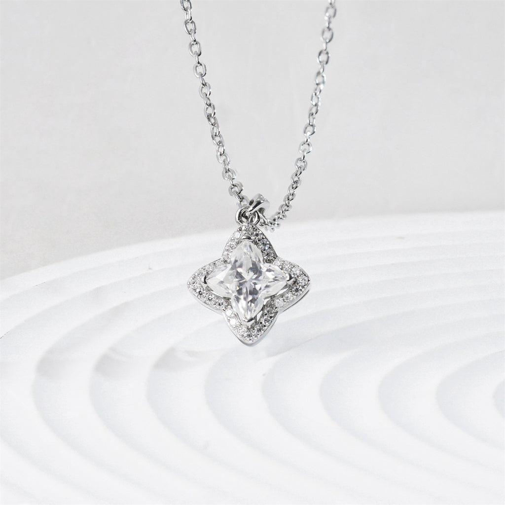 [MN0002] Lily-inlaid necklace