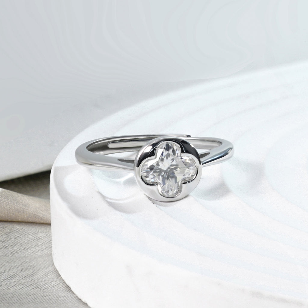 [MFR0004] Four leaf clover ring