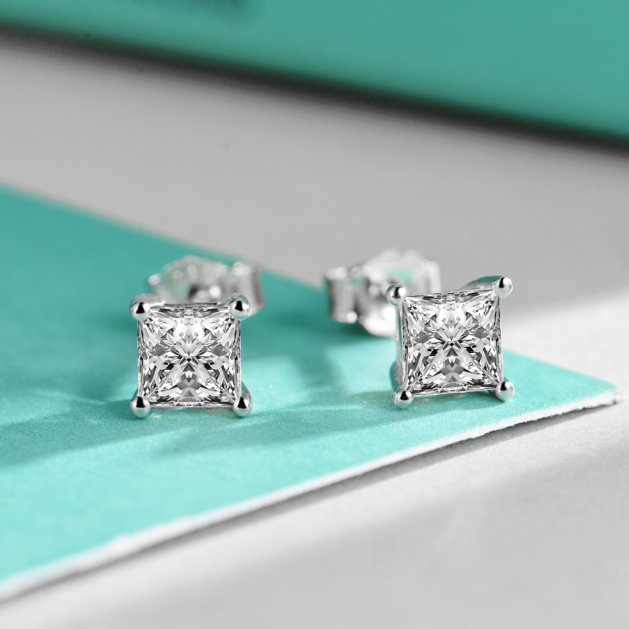 Princess Square Earrings [MSE.170]