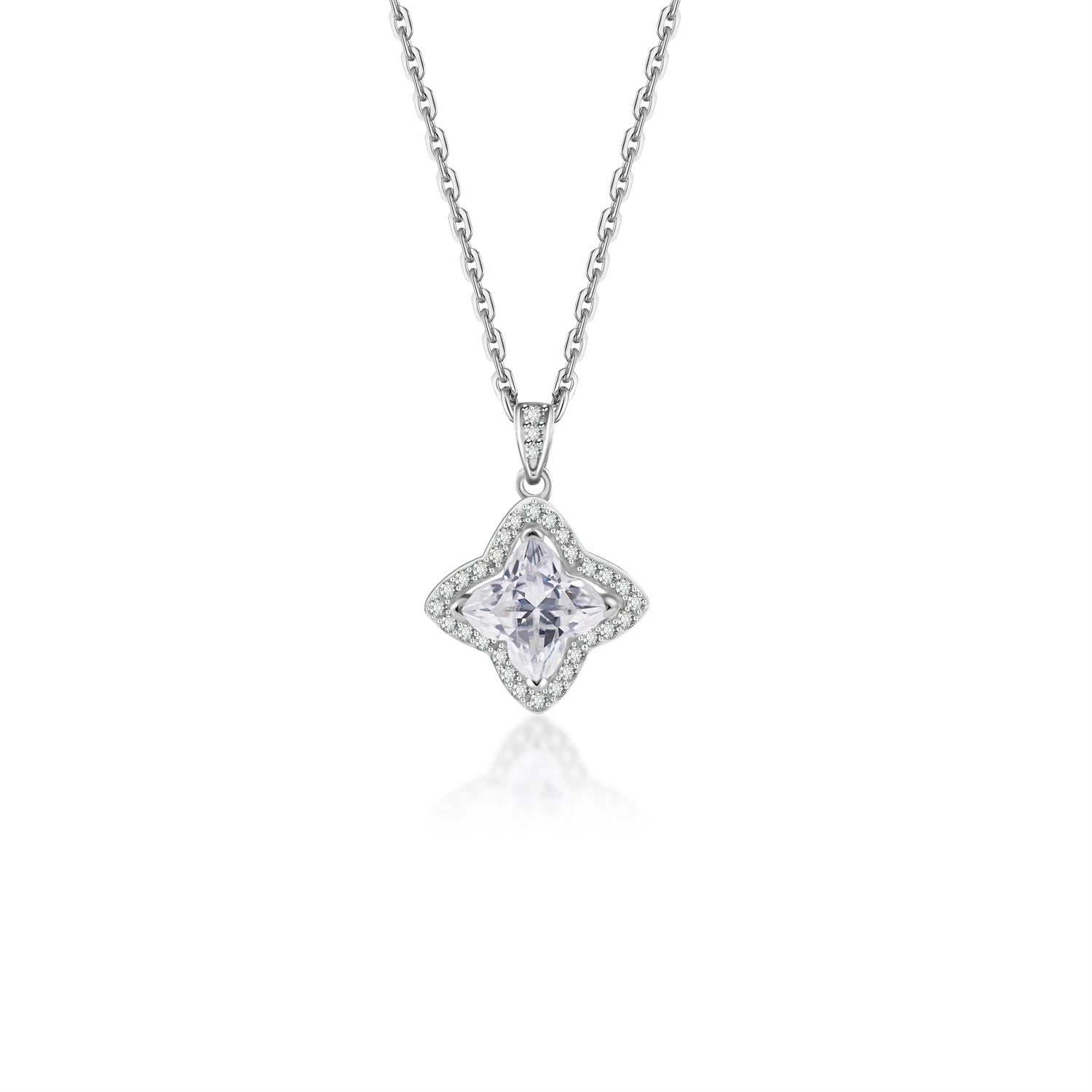 [MN0002] Lily-inlaid necklace
