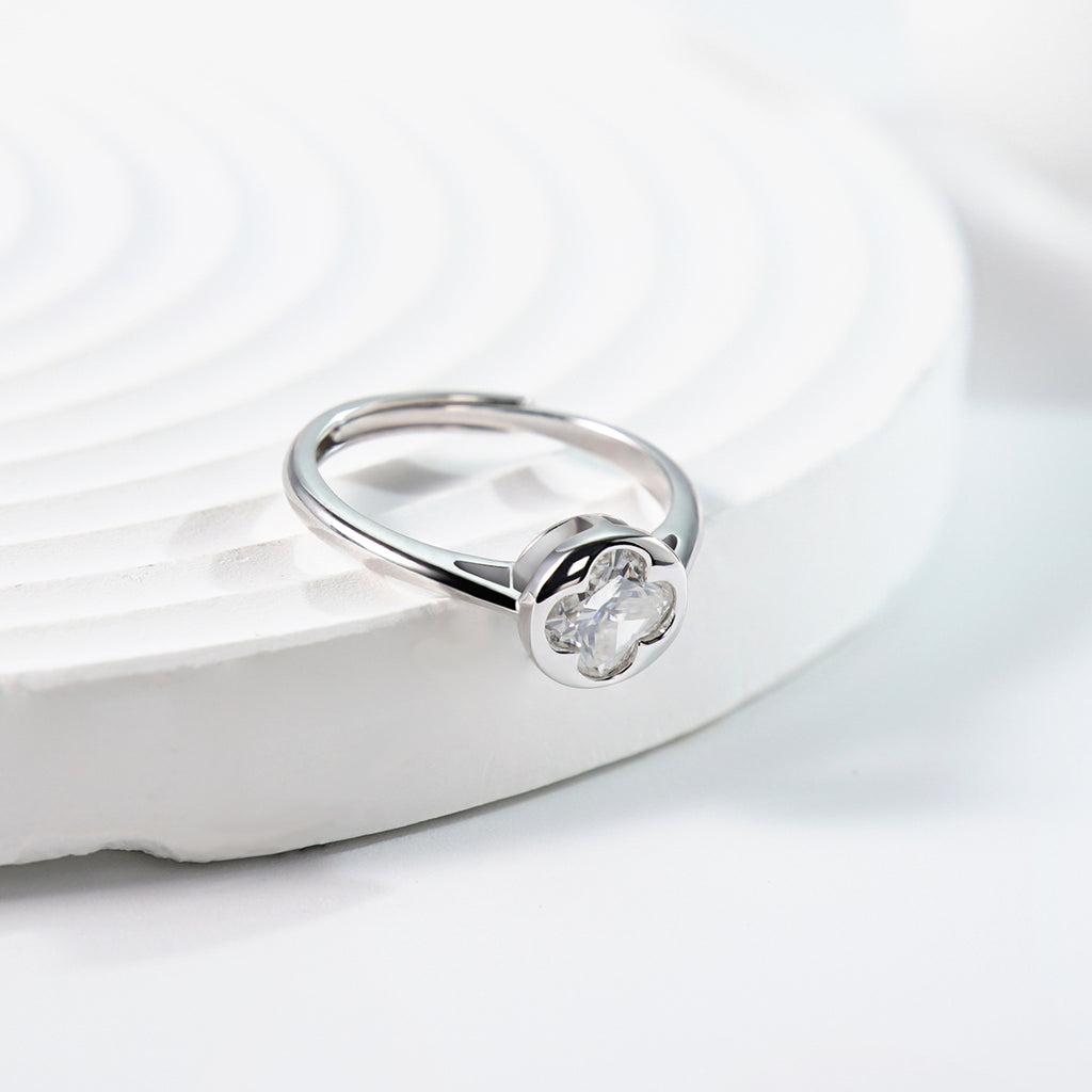 [MFR0004] Four leaf clover ring