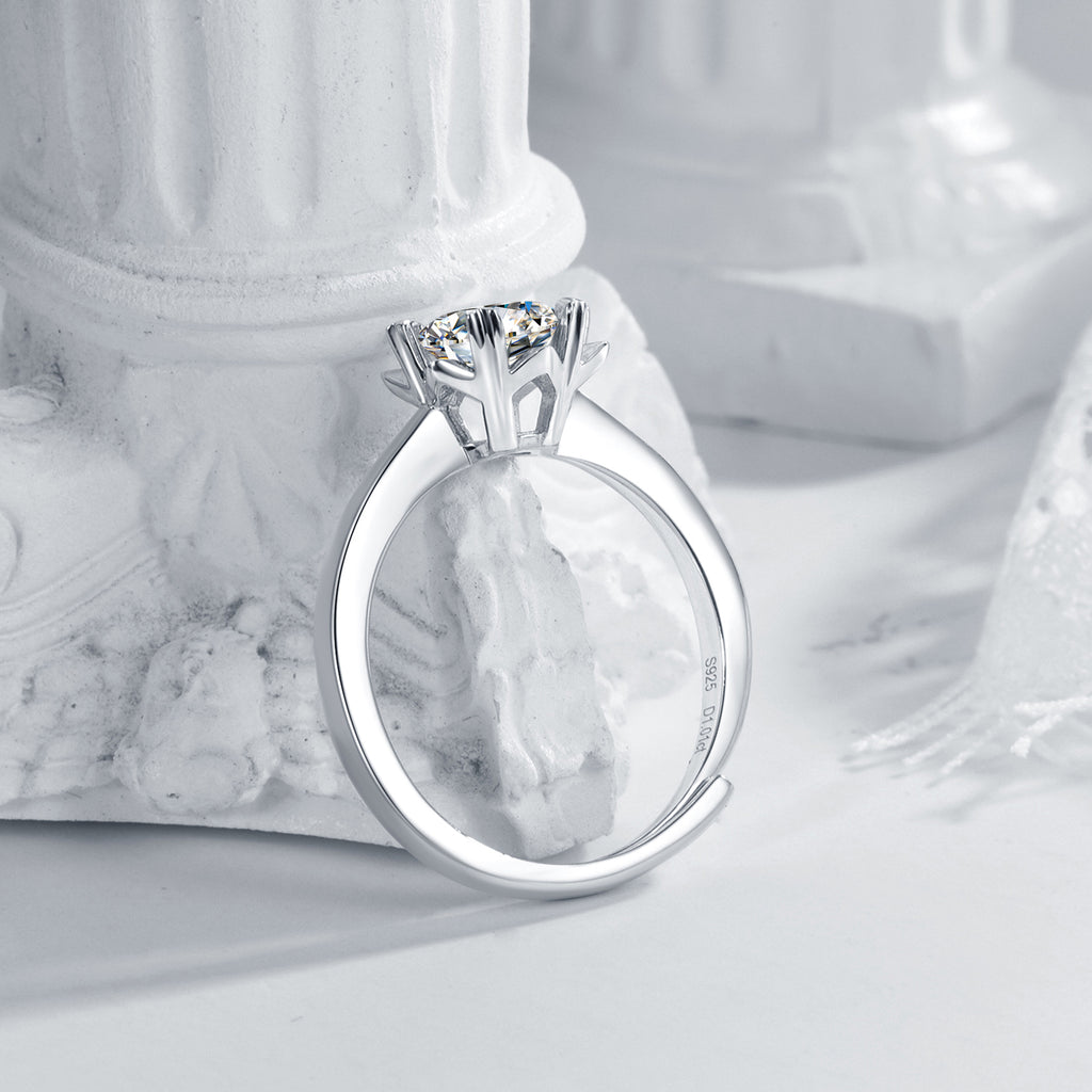 Straight arm snowflake single row ring [MSR.016]