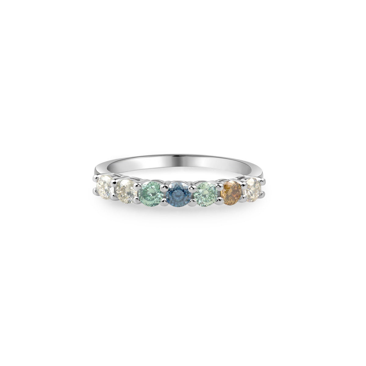 Colored 0.7-carat grain row ring [MSR.056C]