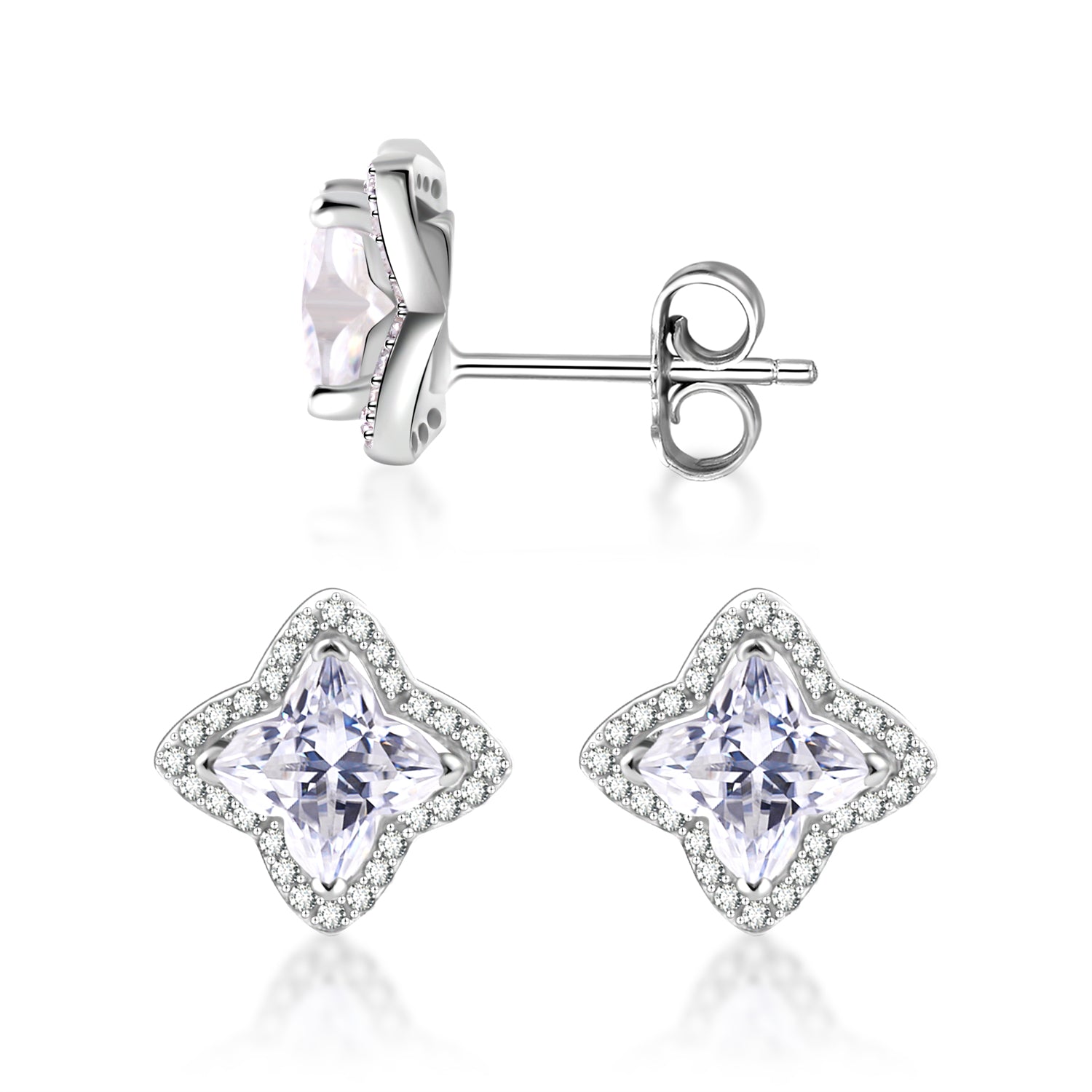 [ME0003] Lily-encrusted earrings