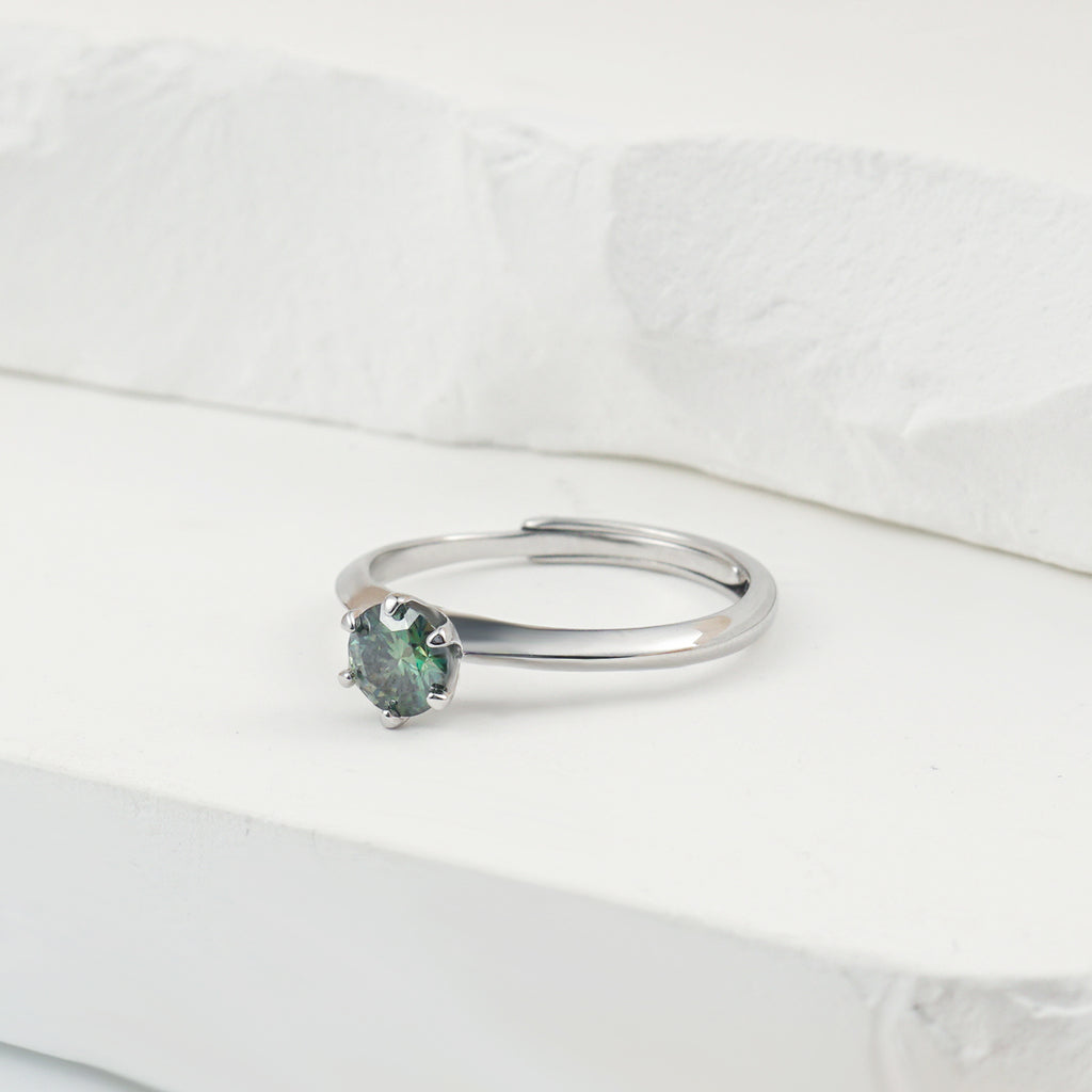 Green T's classic six claw ring [MSR.001G]